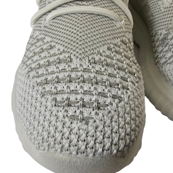 Womens Avia White Mixed Knit Memory Foam Trainer Sneakers Ultra-Lightweight - Picture 3 of 9